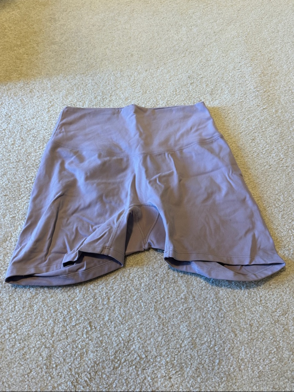 High-Waist Mauve Women’s Active Bike Shorts